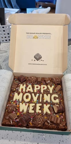 Customer photo review of Chocolate fiend custom brownie