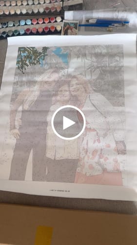 Customer video review of Painted Memory - Custom Painting By Numbers Kit