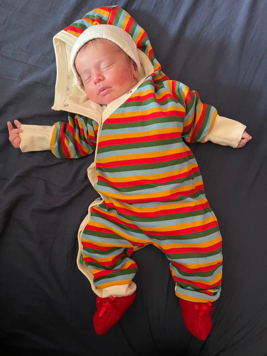 Customer photo review of Drip Drop Reversible Hooded Snug As A Bug Suit