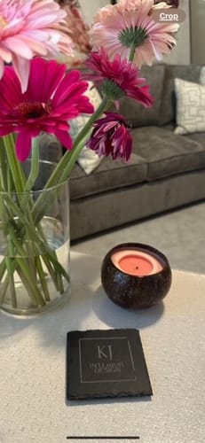 Customer photo review of 4 x 4 in. Square Slate Coaster