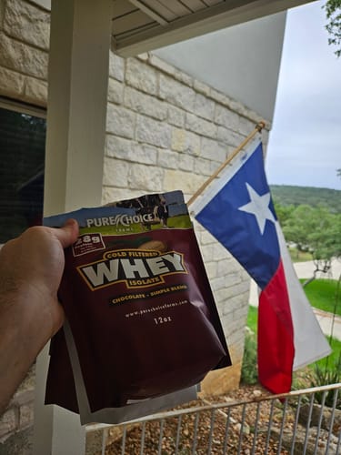 Customer photo review of Whey Protein Isolate Flight   Try all 5 flavors!