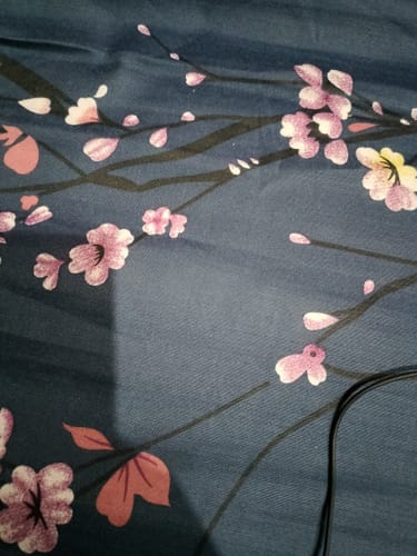 Customer photo review of Floral Navy-Bed Sheet Set