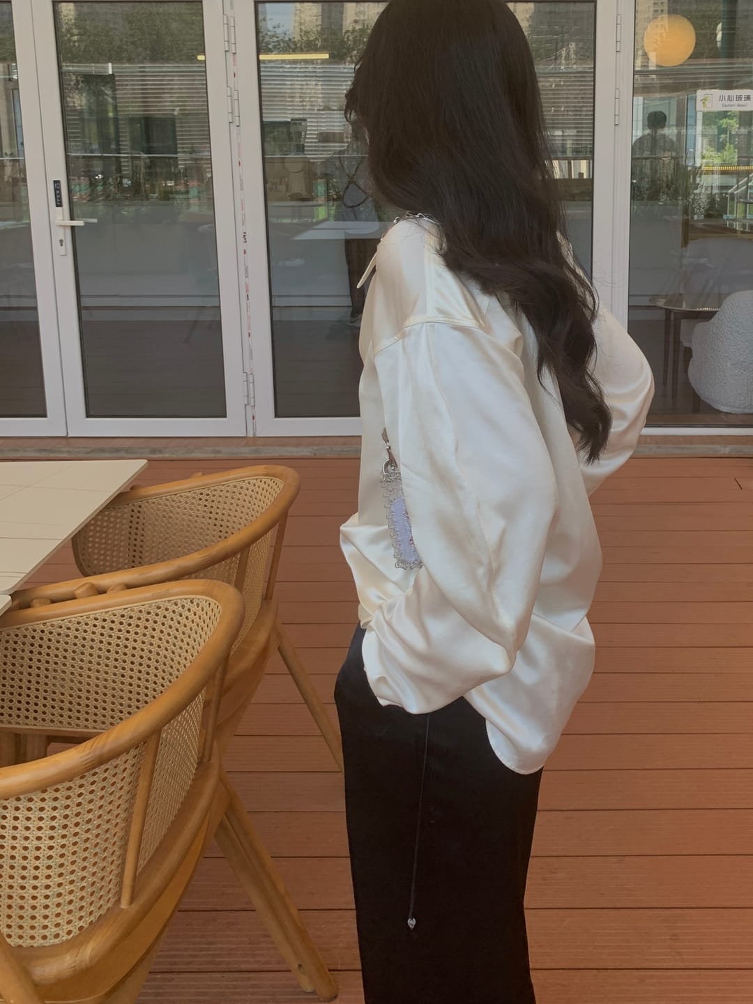 Customer photo review of SILKINC Wide Collar Silk Shirt (Spirit Shirt)