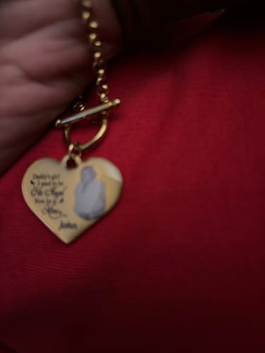 Customer photo review of Personalized Heart Bracelet I'm Always With You - Memorial Gift For Family, Friend