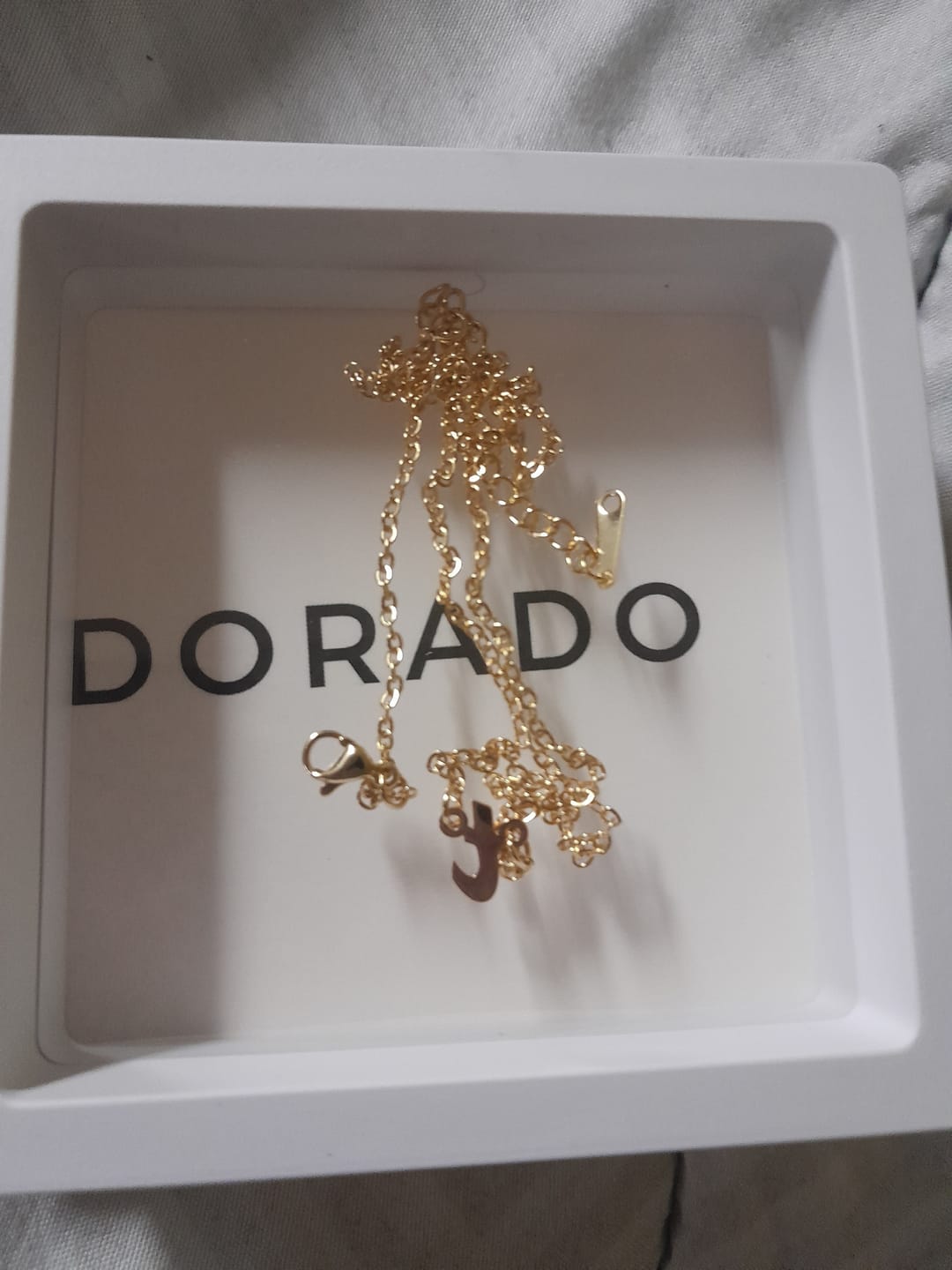 Customer photo review of Small Letter Necklace