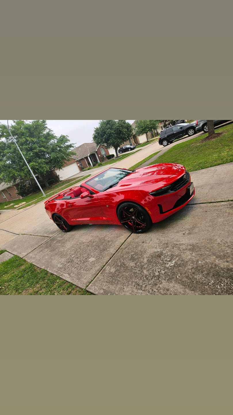 Customer photo review of 6th Gen Camaro Convertible Premium Custom Leather Seat Covers