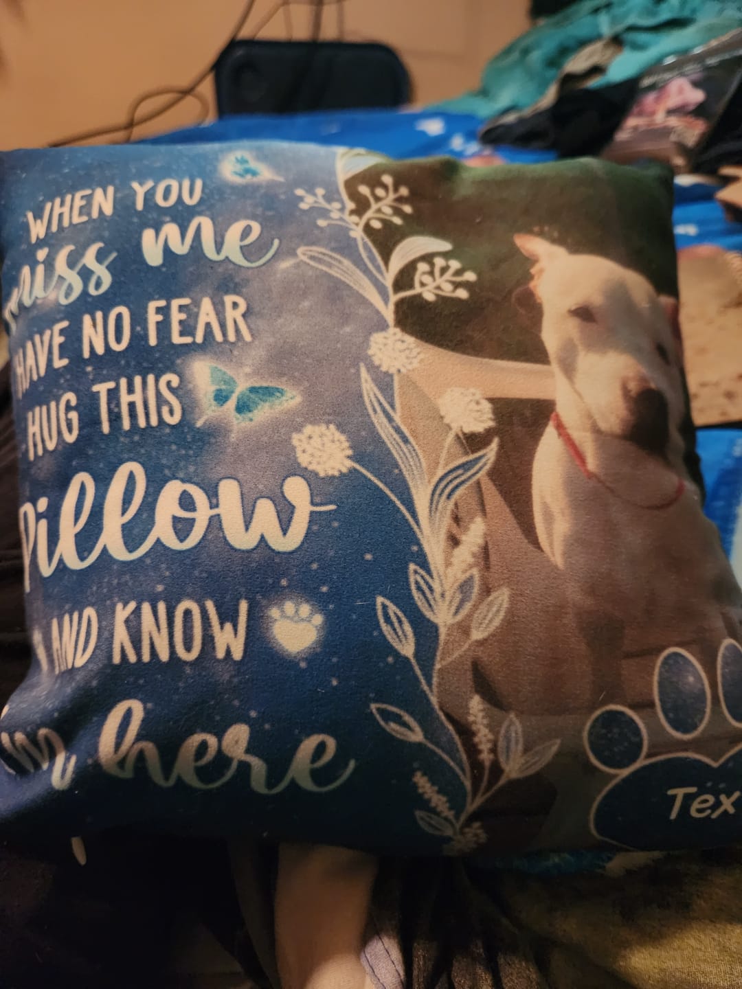 Customer photo review of Custom Photo My Love For You Is Always Here - Memorial Personalized Custom Pillow - Sympathy Gift, Gift For Pet Owners, Pet Lovers