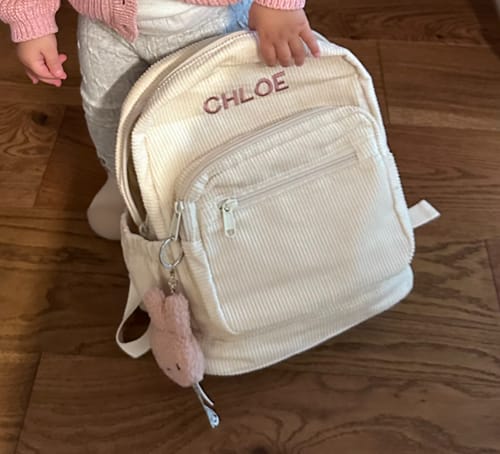 Customer photo review of Corduroy Backpack - Cream