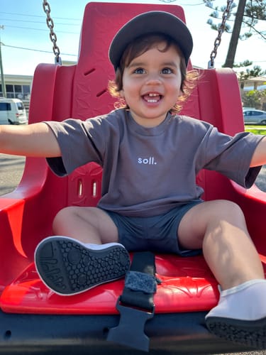 Customer photo review of Kids Stretch Cotton Set - Charcoal