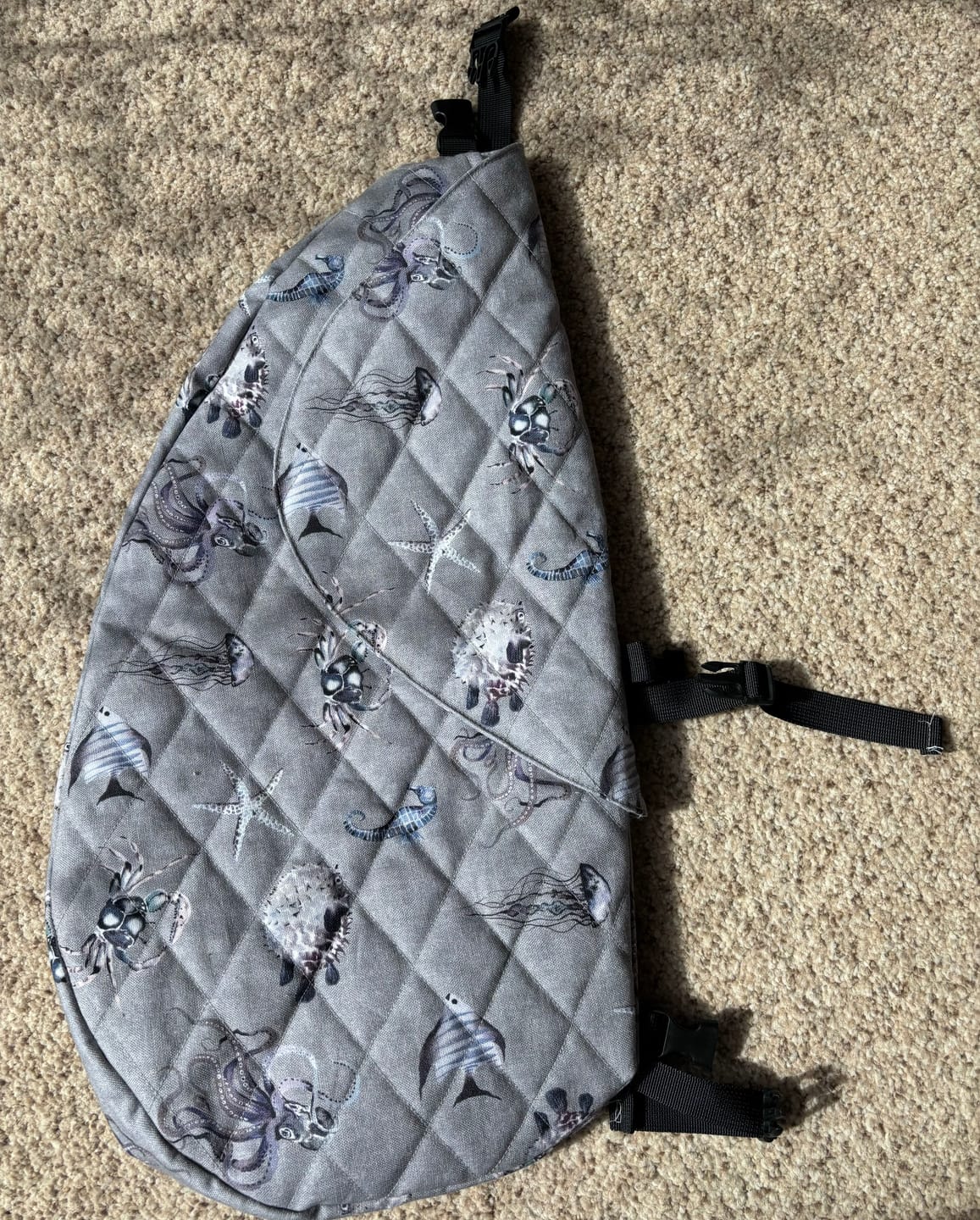 Customer photo review of Ocean Life Digital Print Cotton Canvas Fabric