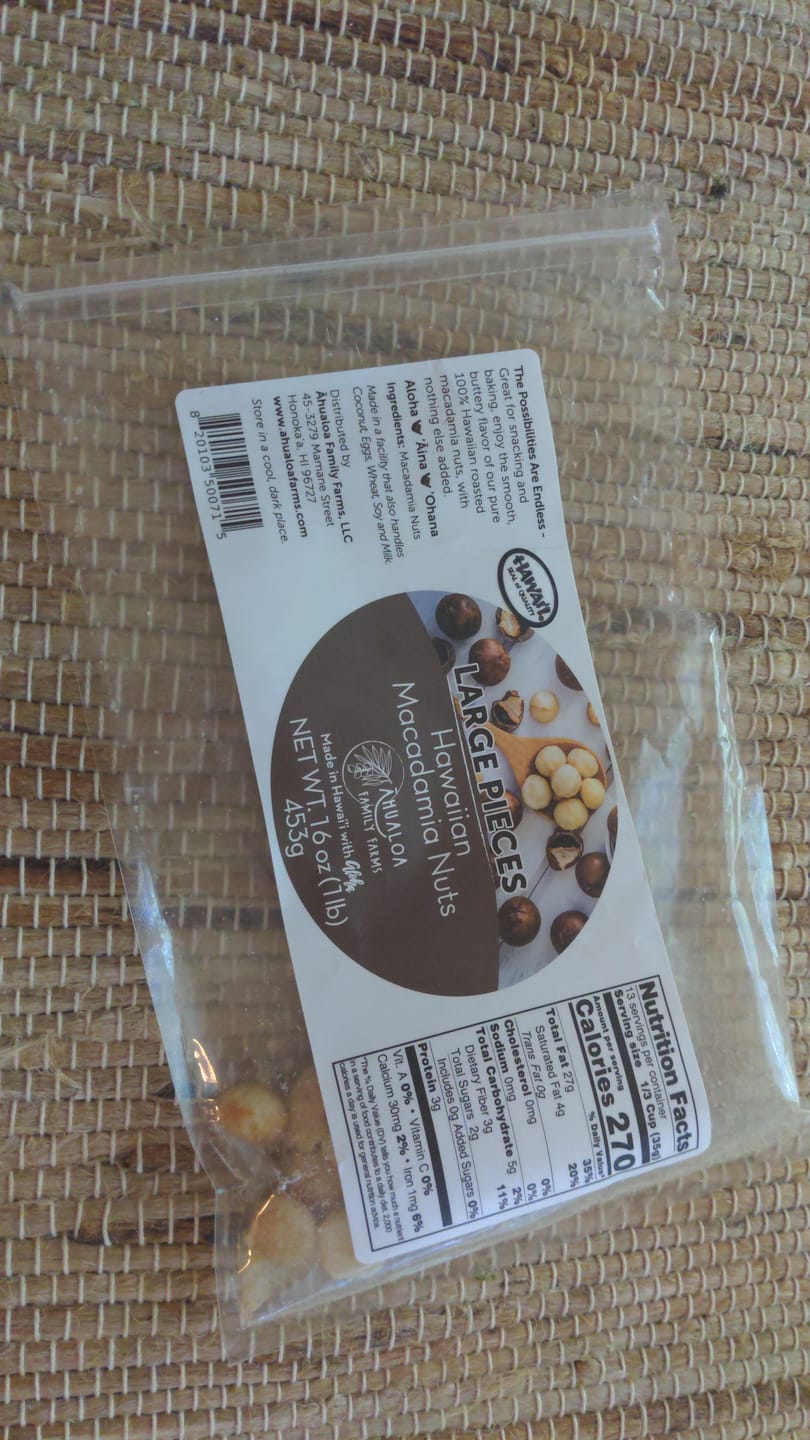 Customer photo review of Hawaiian Macadamia Nut Large Pieces