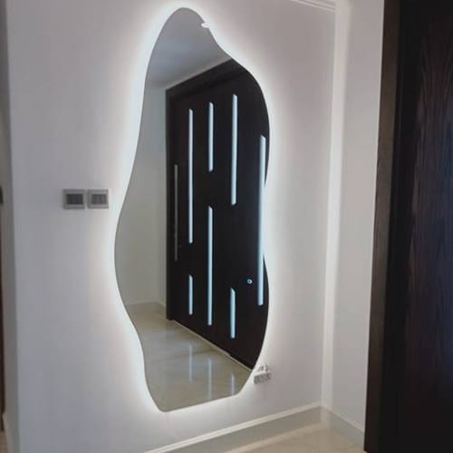 Customer photo review of Evelyn Backlit Irregular Shape Mirror (5 Sizes)
