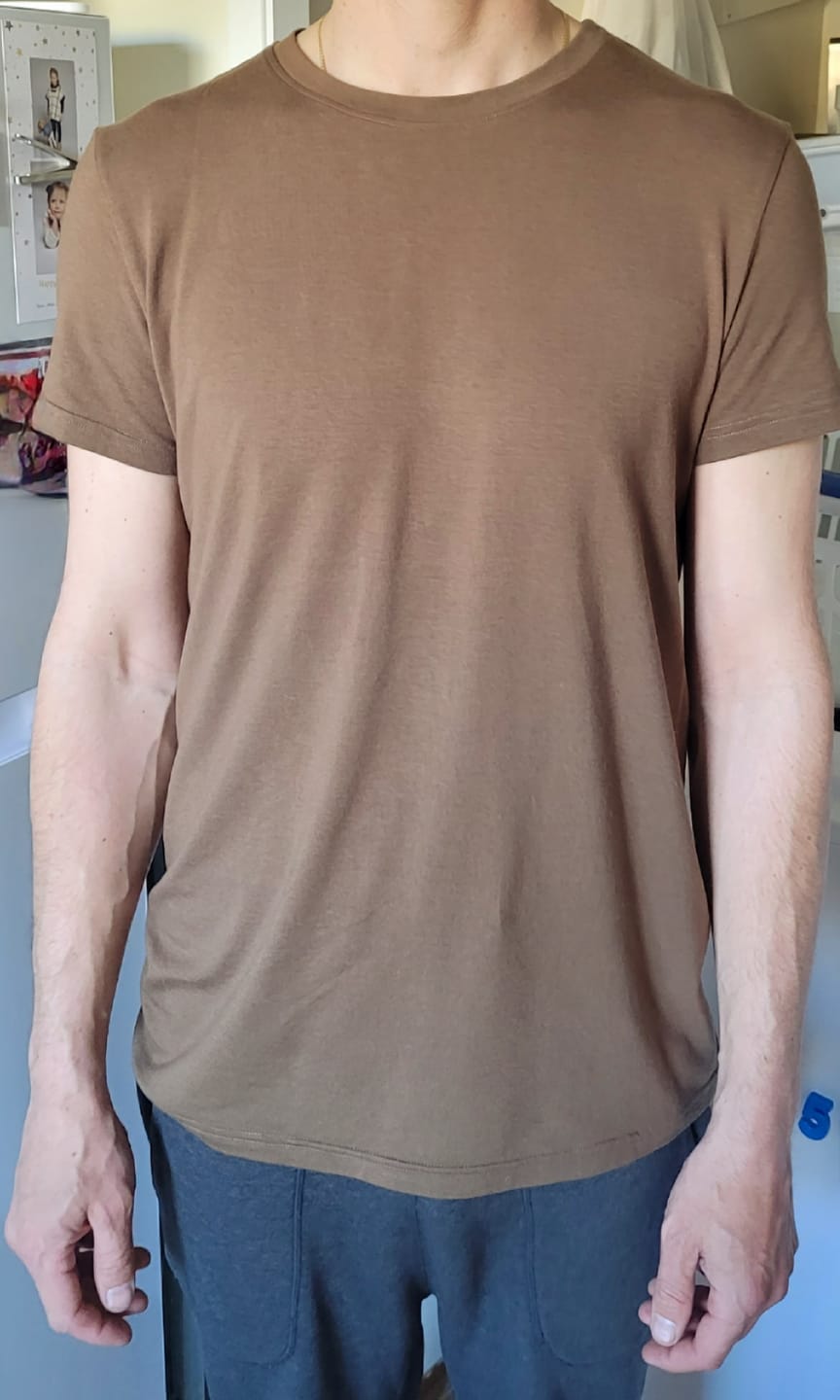 Customer photo review of *Pre-Sale* Men's Crew Tee - Boxing Week