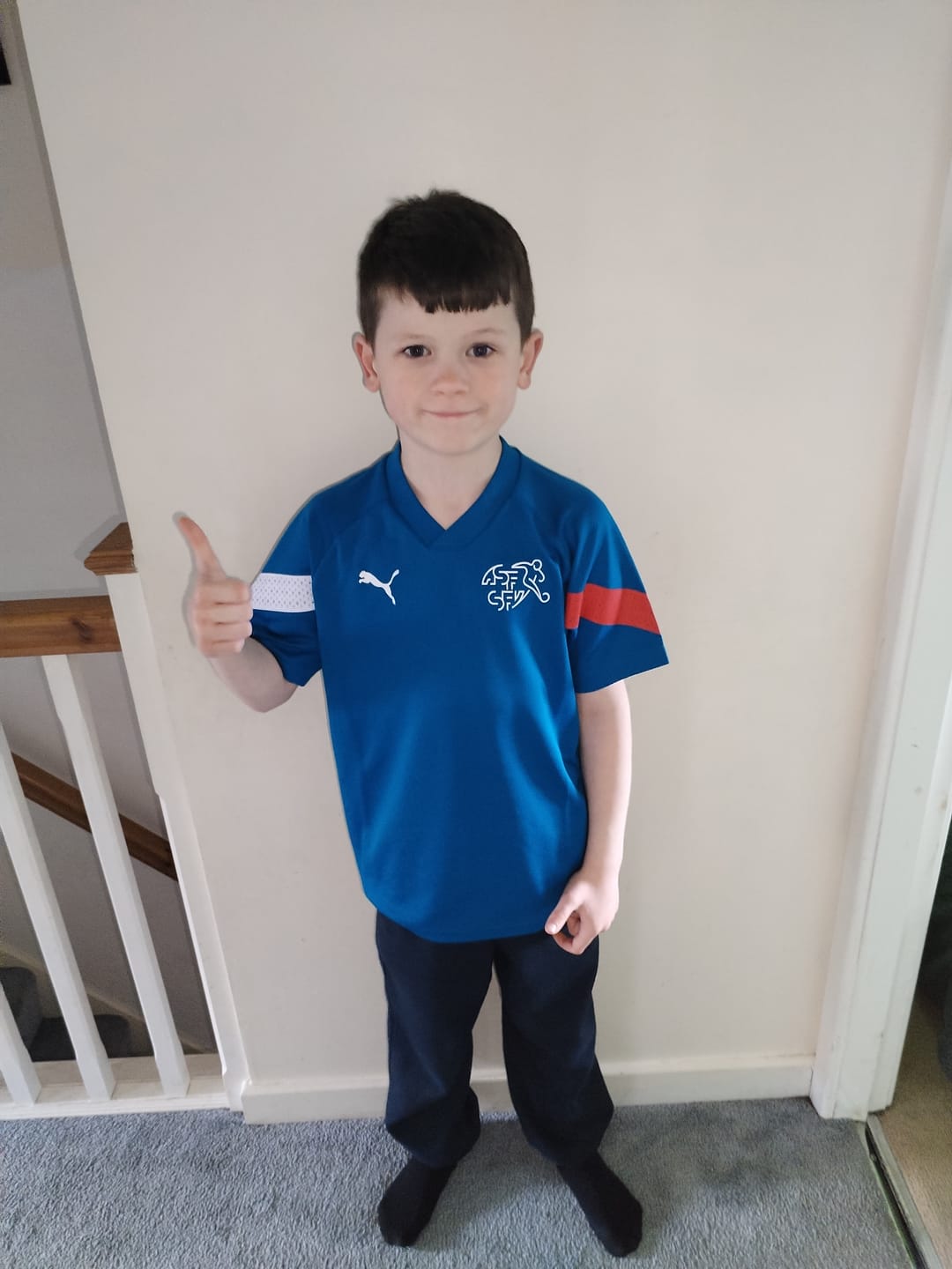 Customer photo review of Kid's Football Shirt Mystery Box