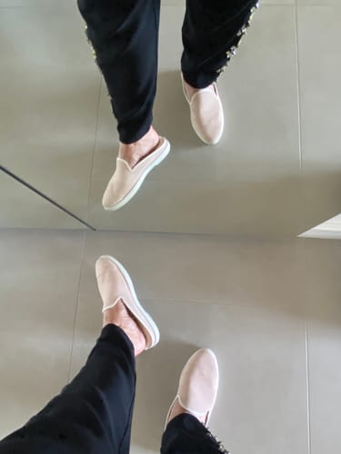 Avis photo d'un client sur Mule femme cuir, rose