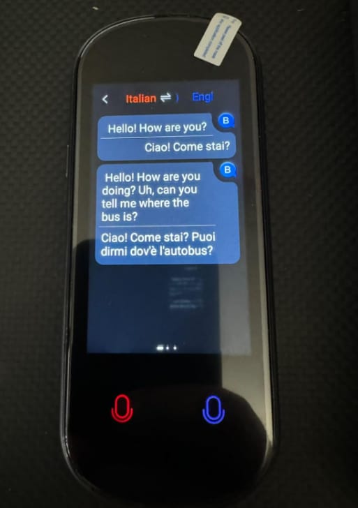 Customer photo review of Vormor Z8 Language Translator Device 138 National Languages Intelligent Translator Real-time Voice, Recording, Text Translation Device