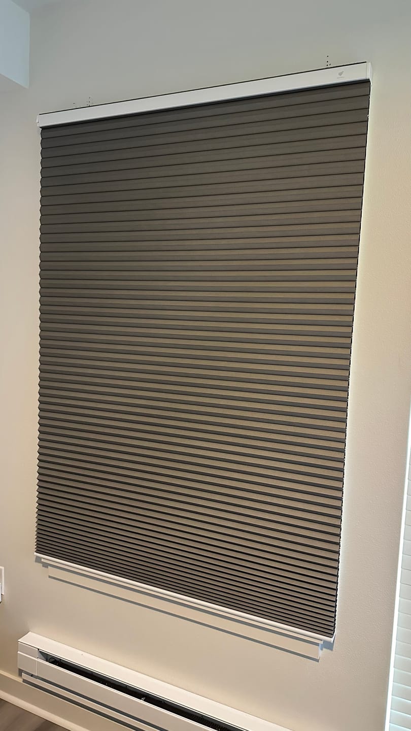 Customer photo review of SmartWings Motorized Blackout Cellular Shades Nowa