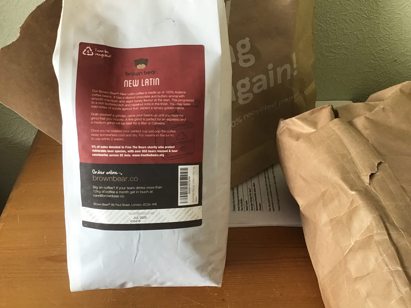 Customer photo review of Strong Dark Roast Coffee - New Latin - Strength 5