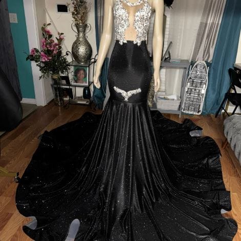Customer photo review of Black Stretch Lurex