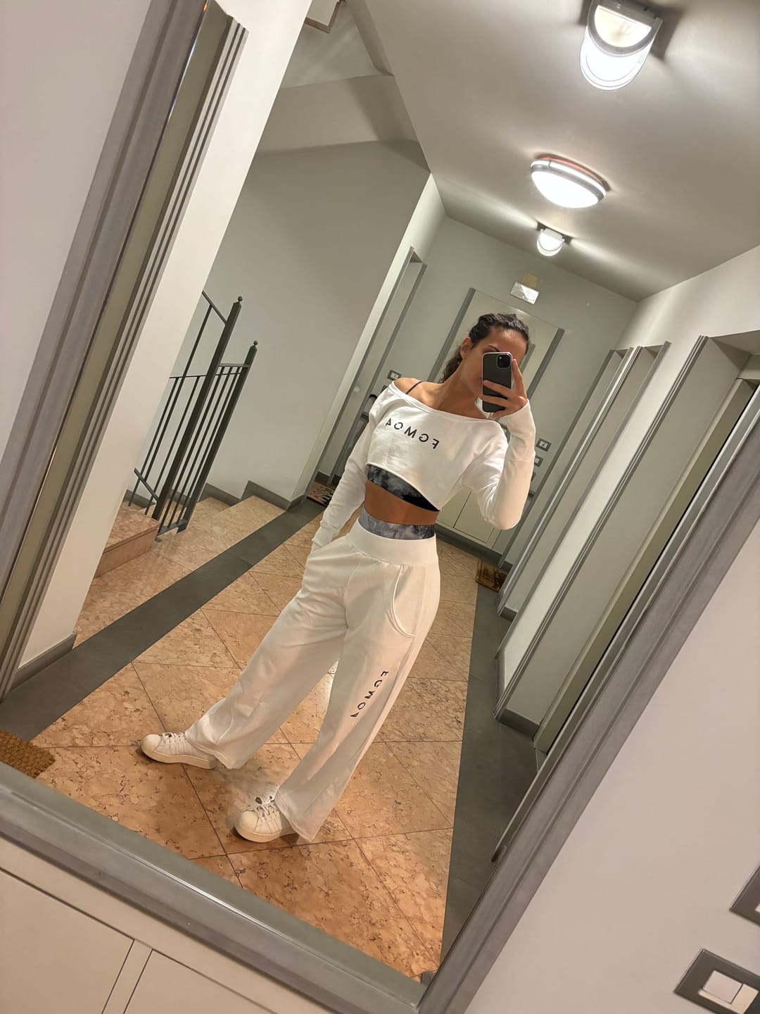 Customer photo review of Pantalone Baggy Ikonic SS 24 Bianco