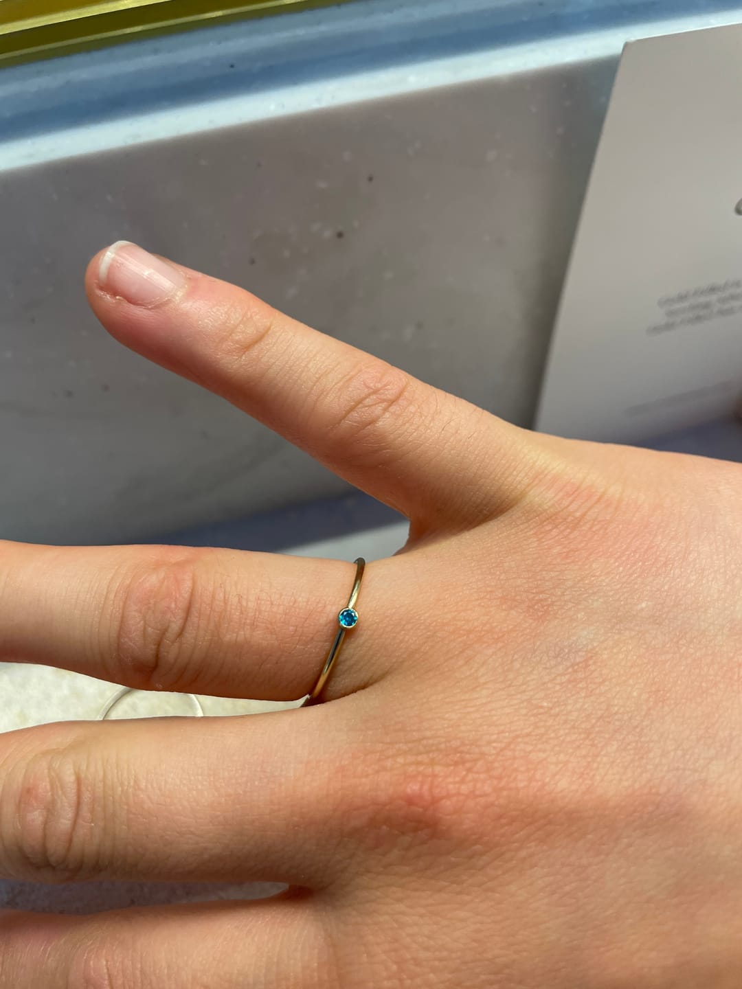 Customer photo review of The Gem Birthstone Ring