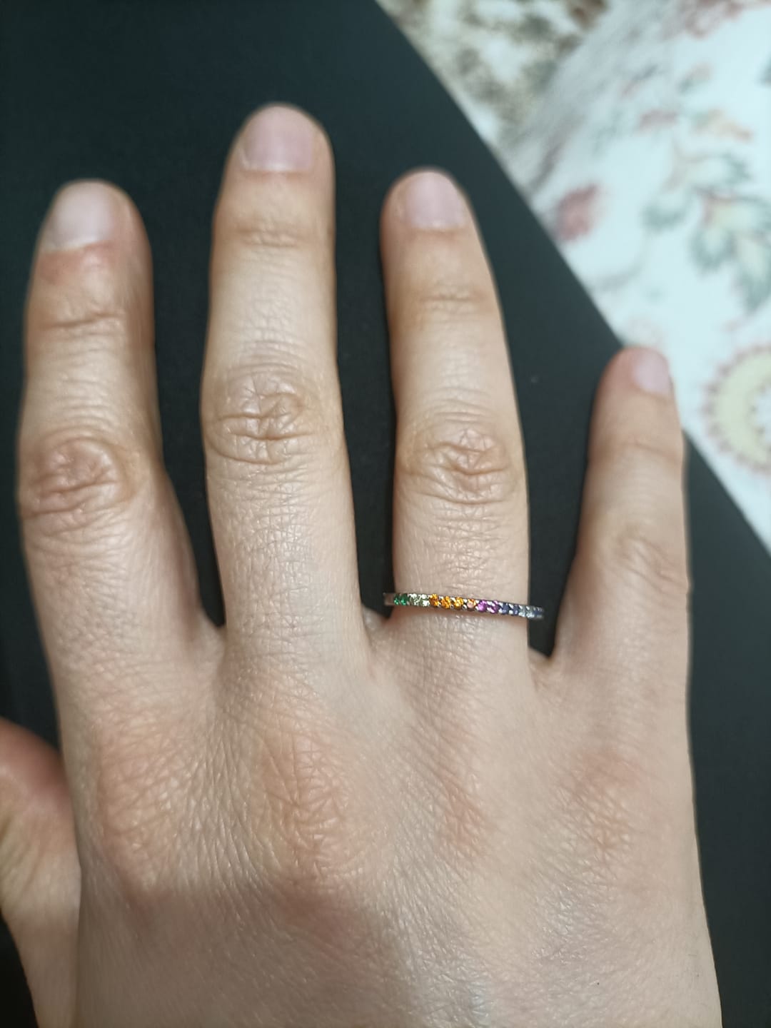Customer photo review of Anillo Rainbow