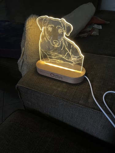 Customer photo review of Personalisierte 3D-Fotoholzlampe