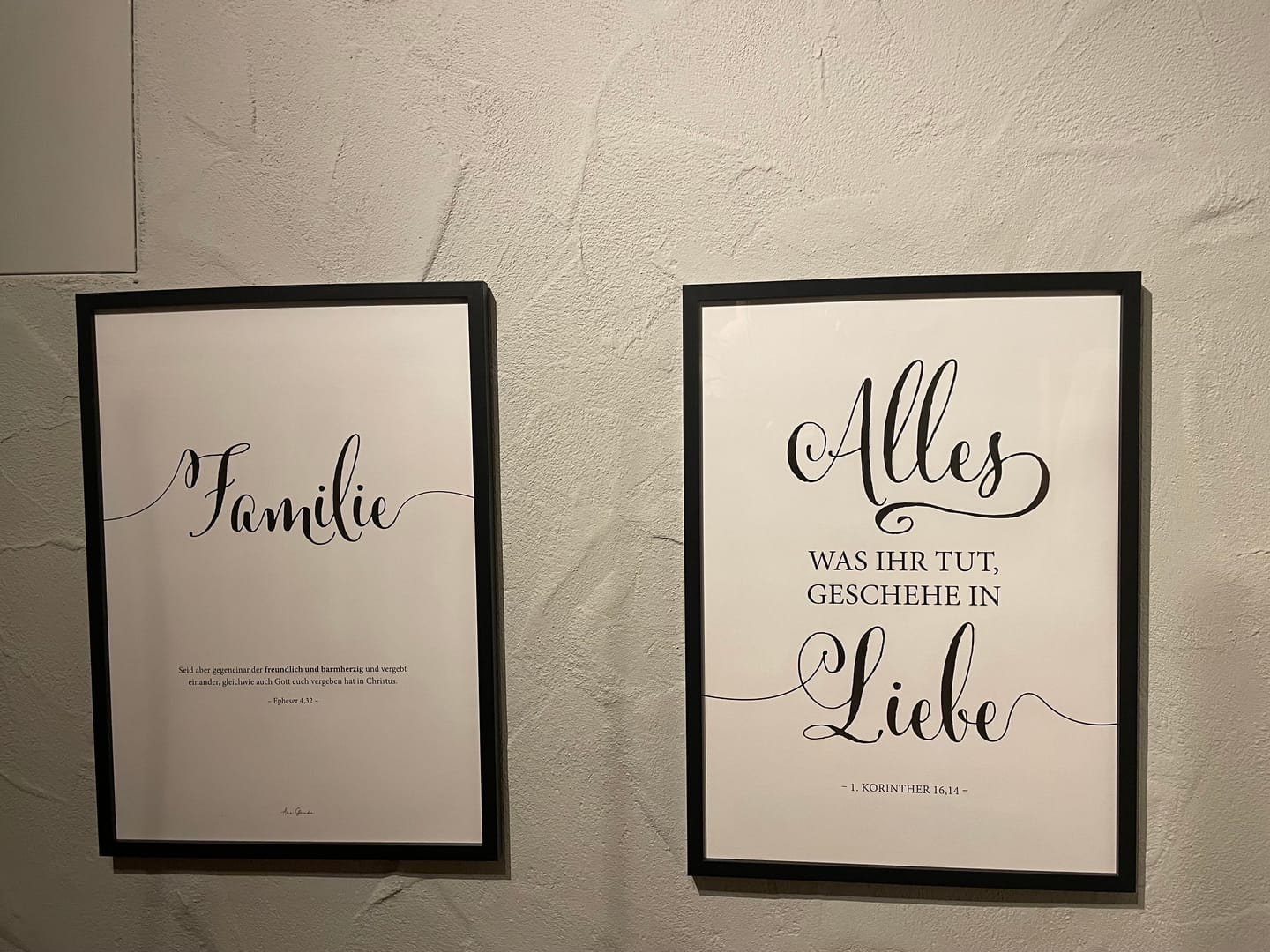 Customer photo review of Poster "Familie" · A3 / A4 · Bibelvers Deutsch