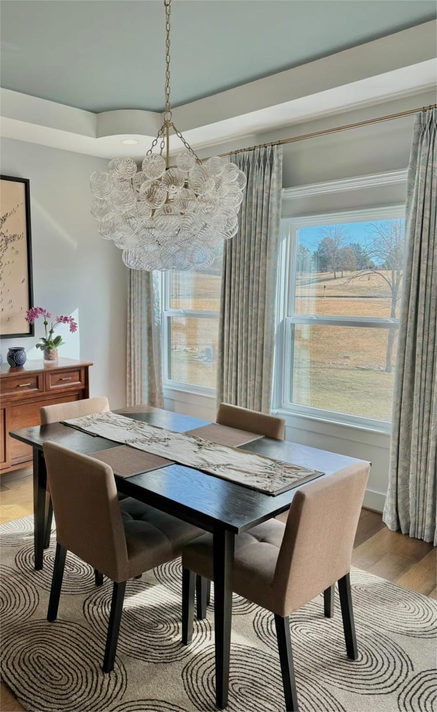 Customer photo review of Contemporary Clear Ribbed Bubble Chandelier