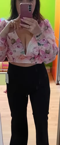 Customer photo review of Camicia top sexy flowers