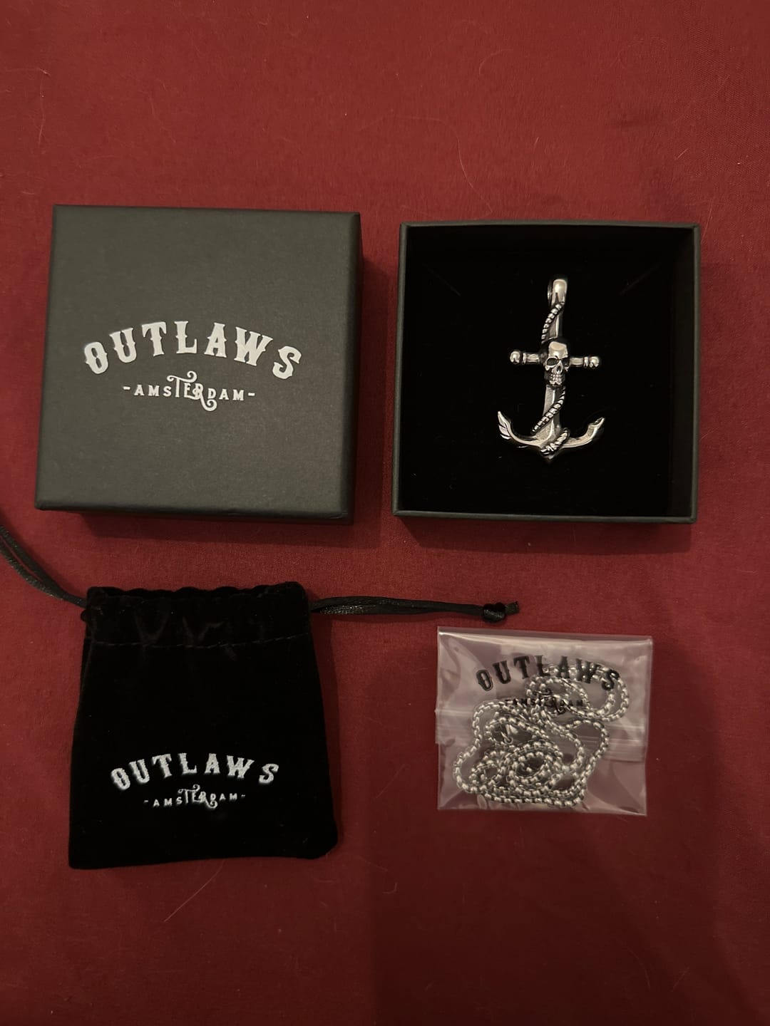 Customer photo review of SKULLED ANCHOR. - NECKLACE