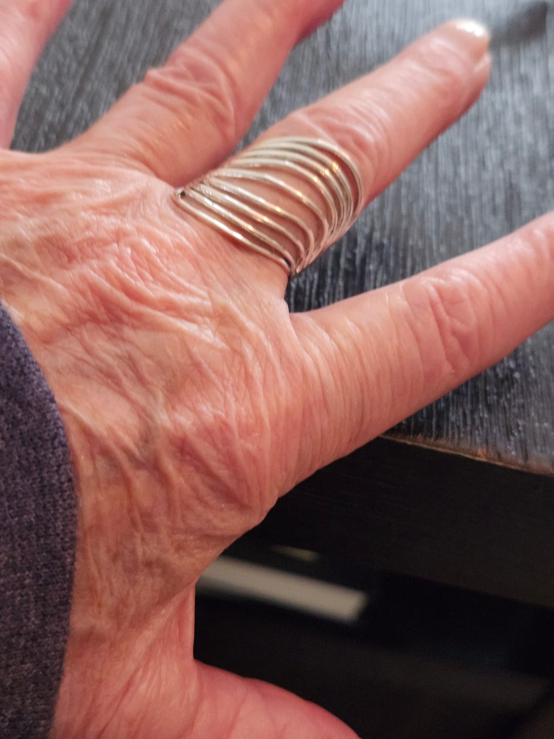 Customer photo review of Ocean Waves Statement Ring