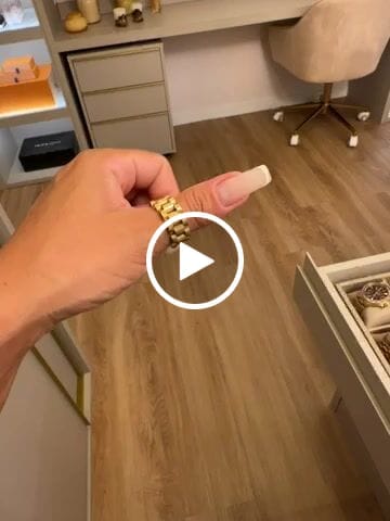Customer video review of Anel Elos Zircônia Banhado em Ouro 18K