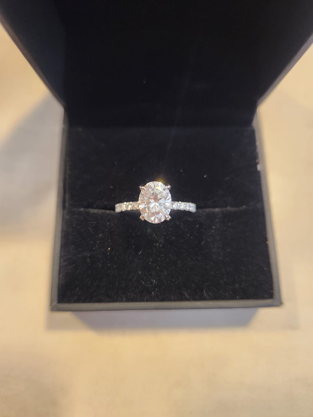 Customer photo review of Oval Hidden Halo