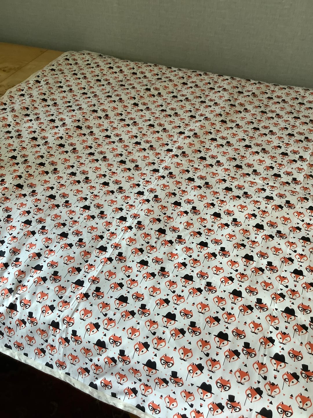 Customer photo review of Fancy Foxes Rose & Hubble Cotton Poplin Fabric