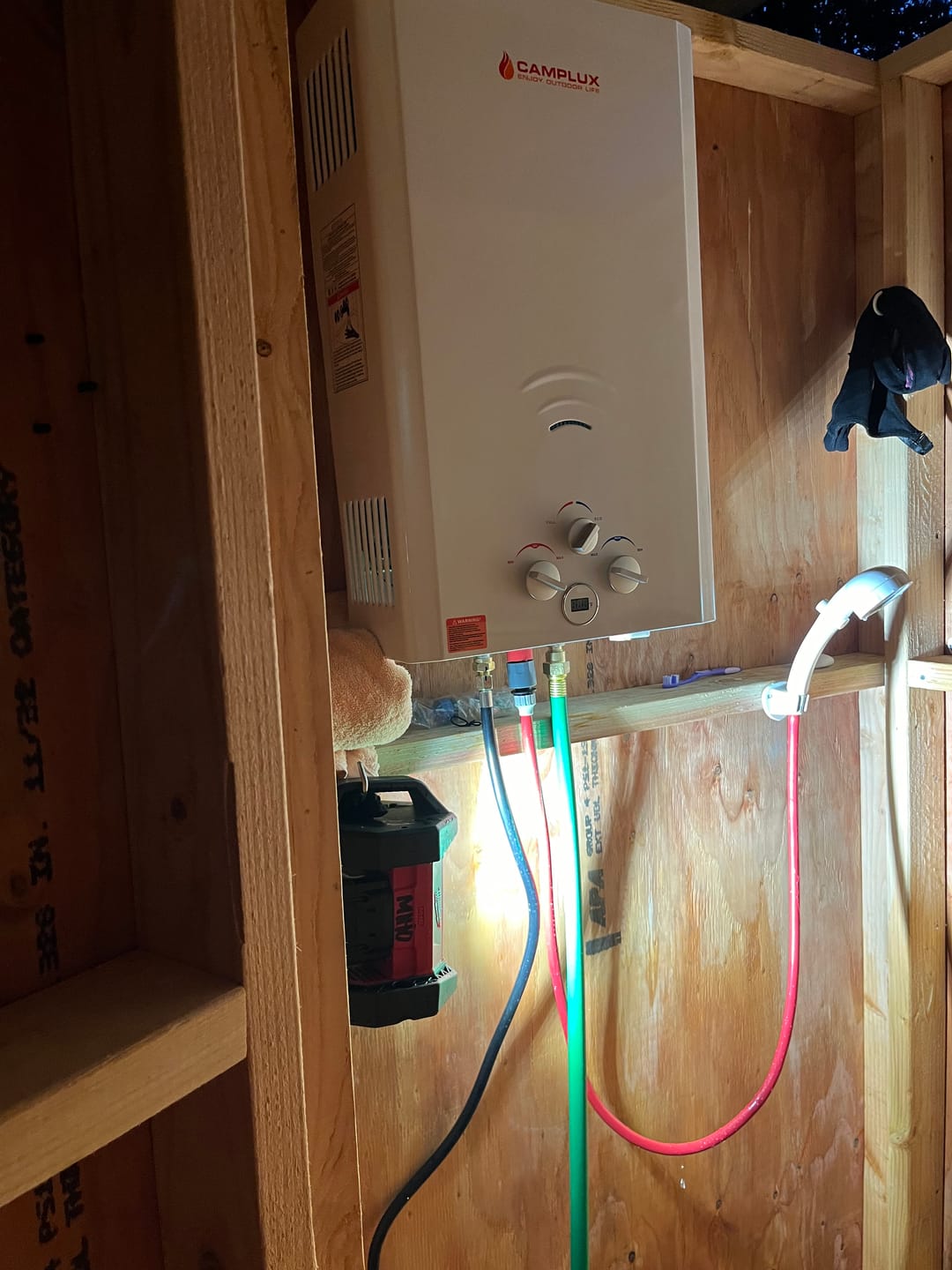 Customer photo review of Camplux 16L Outdoor 4.22 GPM Propane Gas Tankless Water Heater