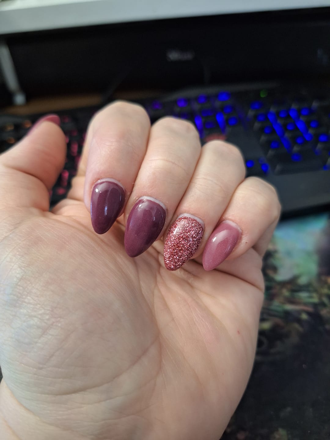 Customer photo review of Pink Lemonade Dipping Powder