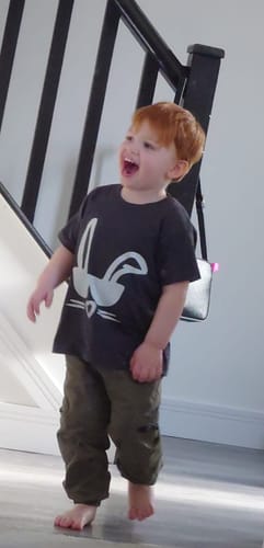 Customer photo review of Cool Bunny Matching T-Shirts - Charcoal/Heather Grey