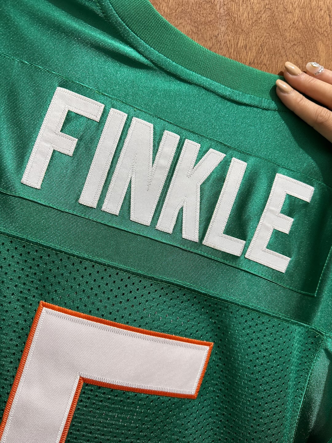Customer photo review of Ray Finkle Ace Ventura Pet Detective Football Jersey