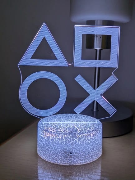 Customer photo review of Lampe de chevet 3D Tactile Geek