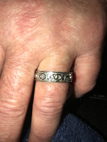 Customer photo review of Claddagh Promise™ 18K White Gold Men's Ring