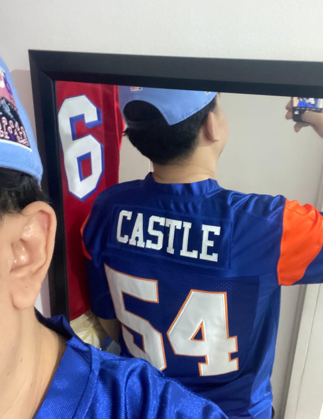 Customer photo review of Thad Castle Blue Mountain State Football Jersey