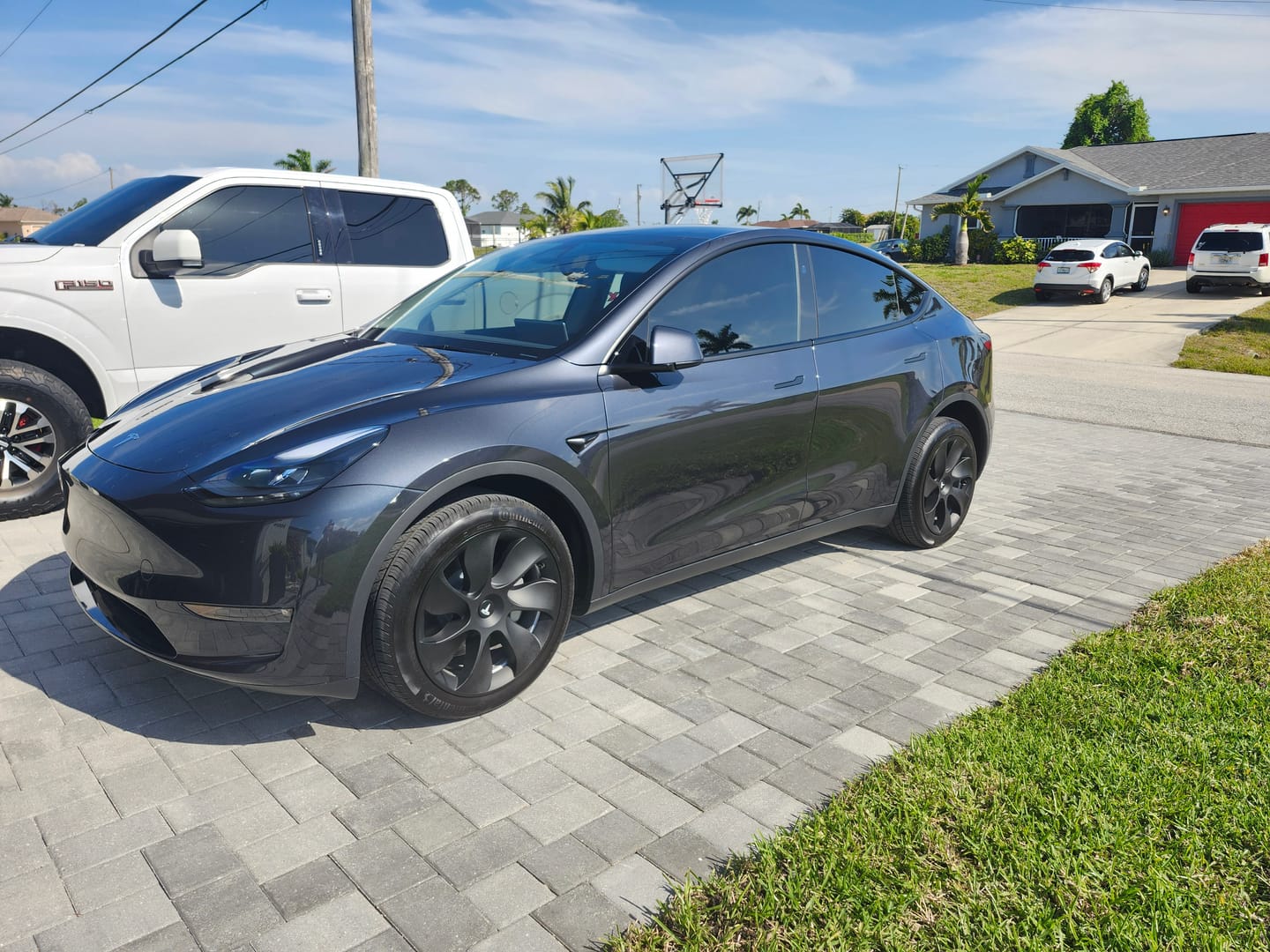 Customer photo review of TESPLUS 19'' Induction Style Wheel Cover for Model Y