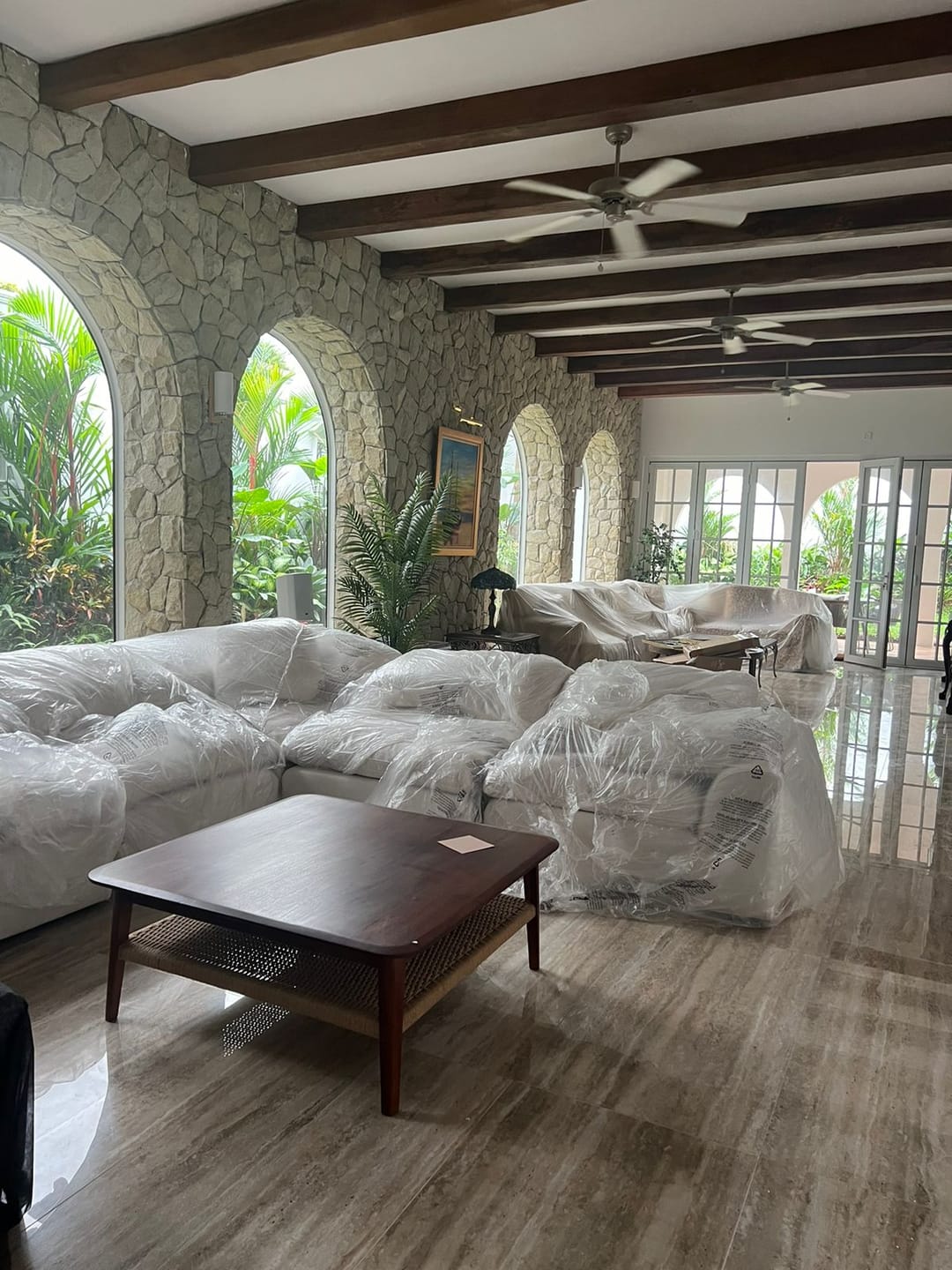 Customer photo review of Square Coffee Table in Premium Teak & Loom