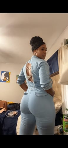 Customer photo review of Dilaysa Denim Jumpsuit