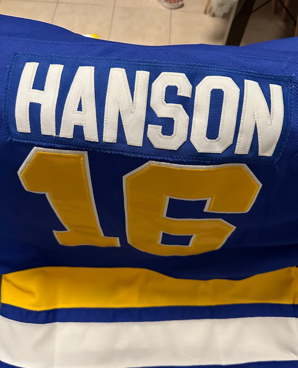 Customer photo review of Charlestown Chiefs Hanson Brothers Hockey Jersey