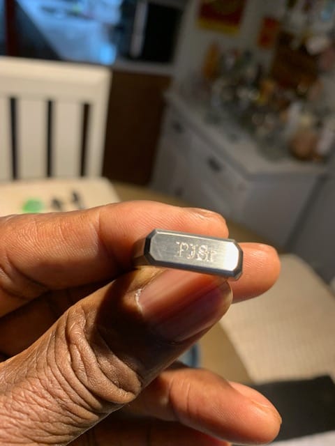 Customer photo review of 5mm Round Box ID Tag Bracelet