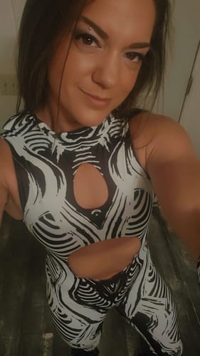 Customer photo review of Tribal Mystic Cut Out Catsuit