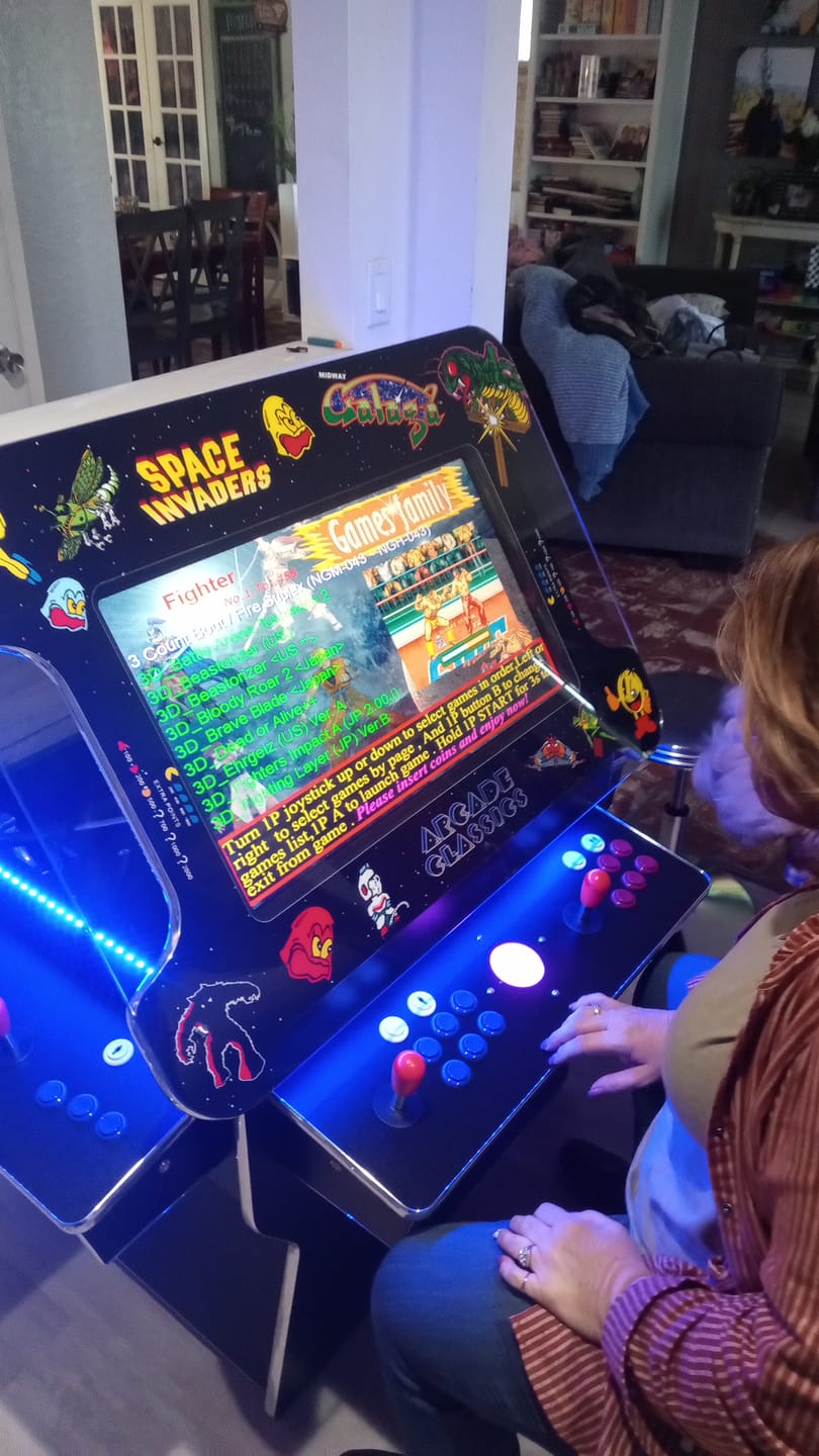 Customer photo review of Cocktail Arcade Machine 3505 Games  Tilt Up Black Lift Up Retro Multi-cade Table