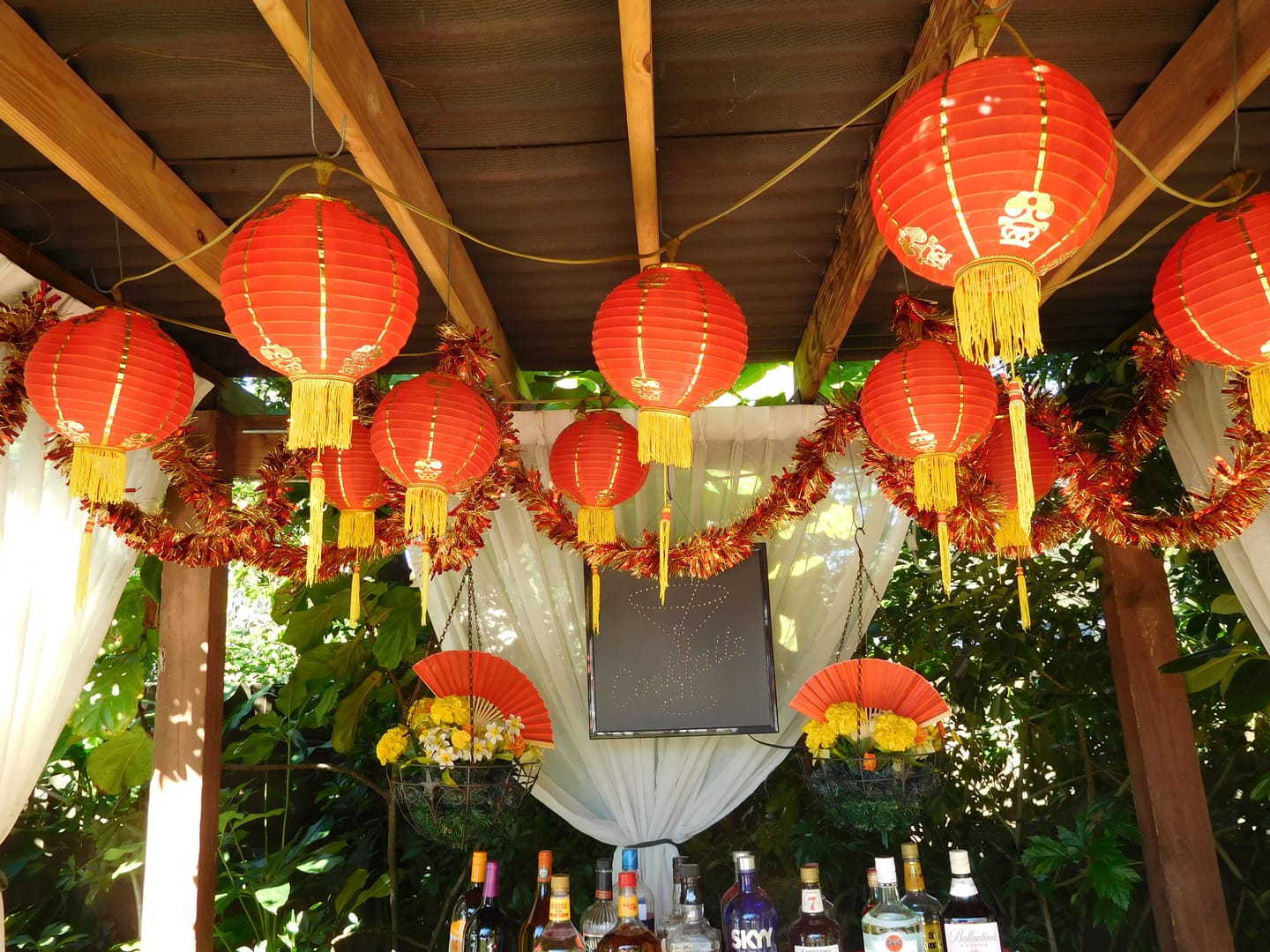 Customer photo review of 12 PACK | Grass Green Even Ribbing Round Paper Lantern, Hanging Combo Set